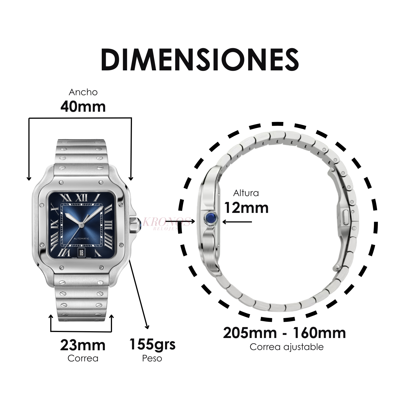 Santos Steel – Blue Dial