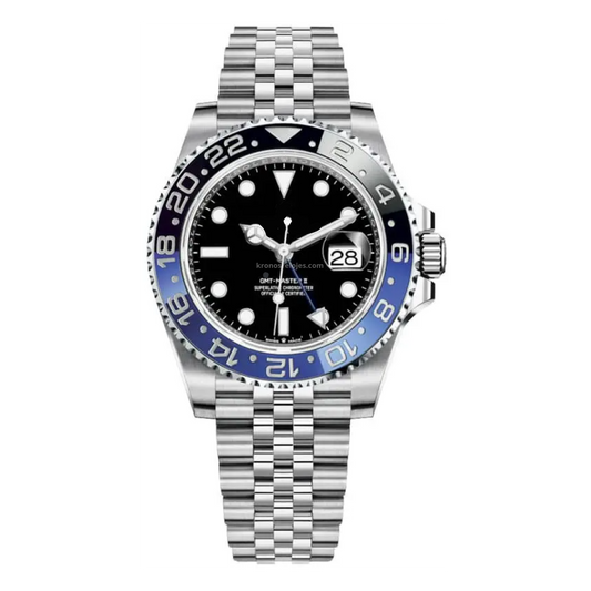 GMT-Master II "Batgirl" Oystersteel -  Black Dial Blue & Black Bezel Jubilee