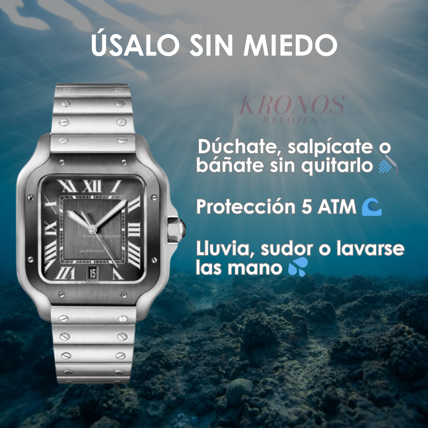 Santos Steel – Black Dial