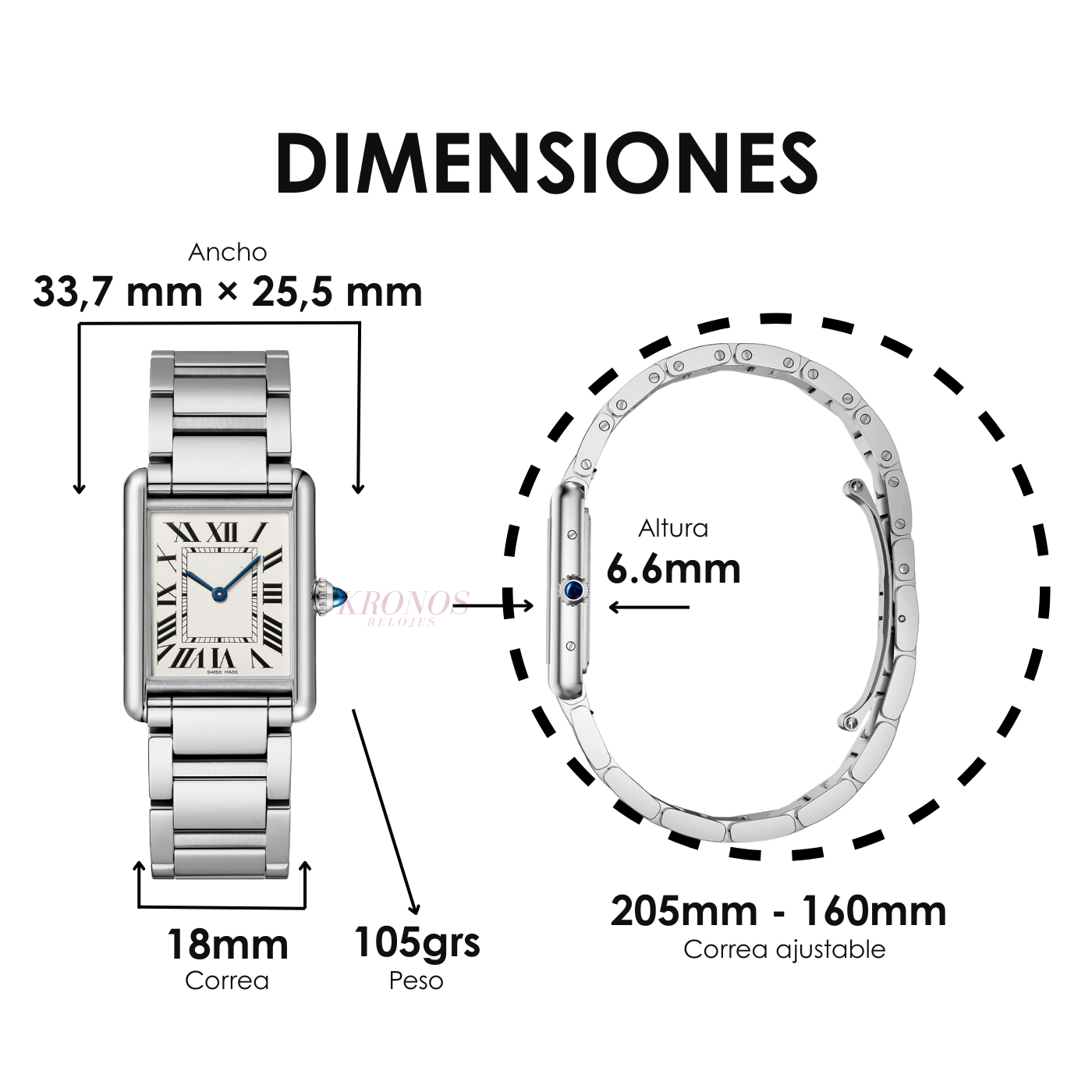 Tank Steel – White Dial