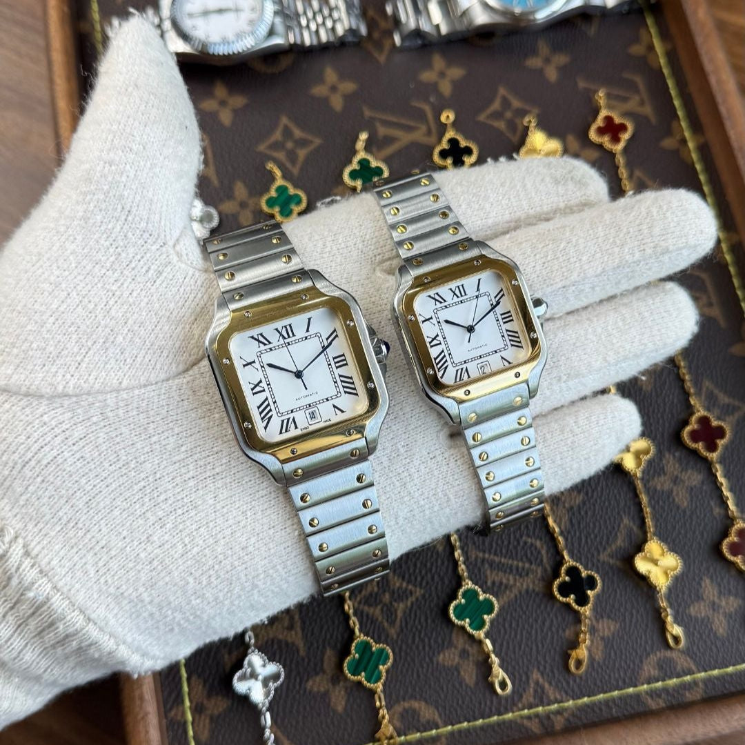 Santos Two-Tone – White Dial