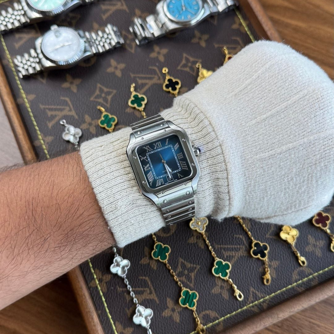 Santos Steel – Blue Dial
