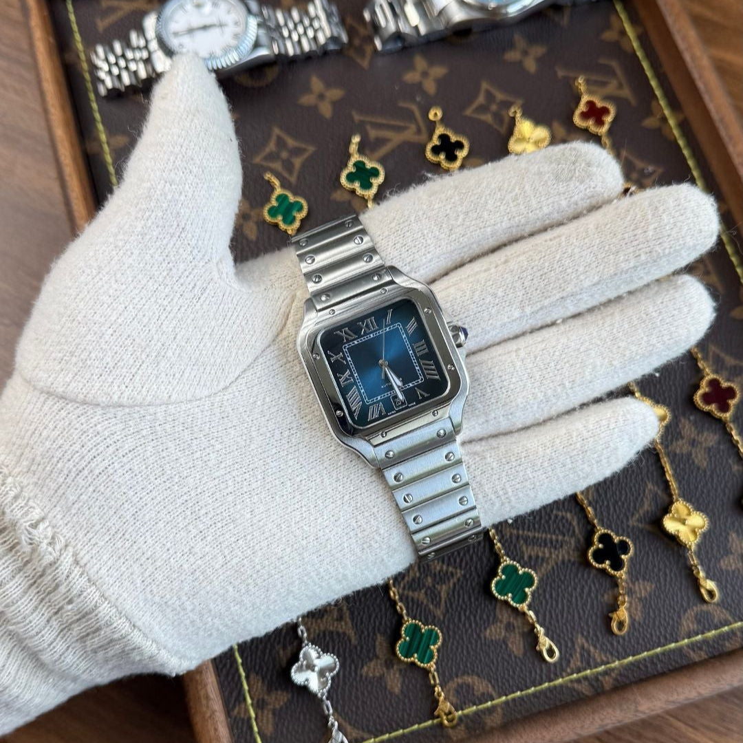 Santos Steel – Blue Dial