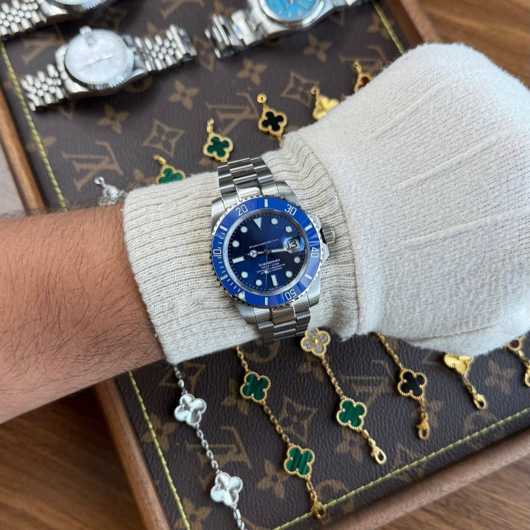 Submariner "Smurf" Oystersteel – Blue Dial Blue Bezel Oyster Date