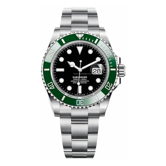 Submariner "Starbucks" Oystersteel – Black Dial Green Bezel Oyster Date