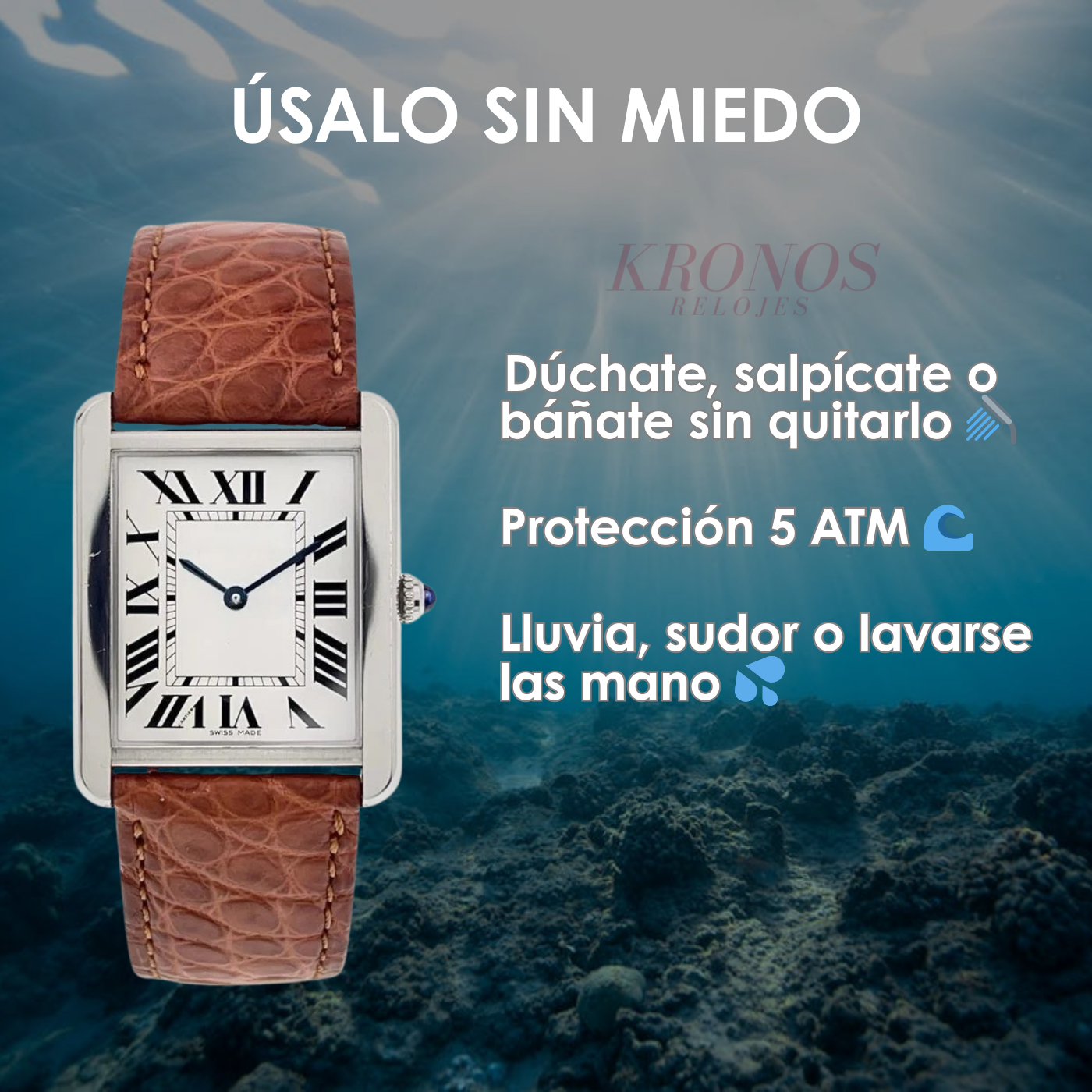 Tank Steel – White Dial Vine Leather Strap