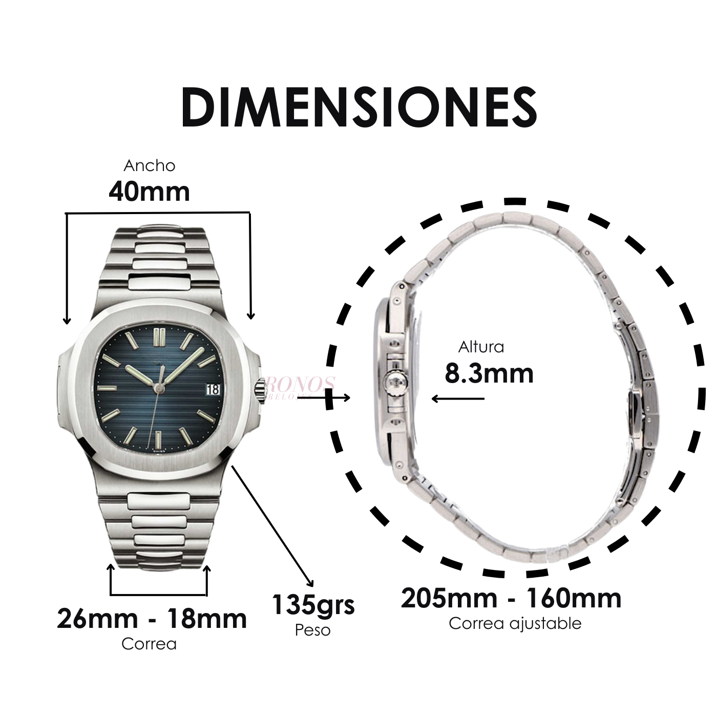 Nautilus Steel – Blue Dial