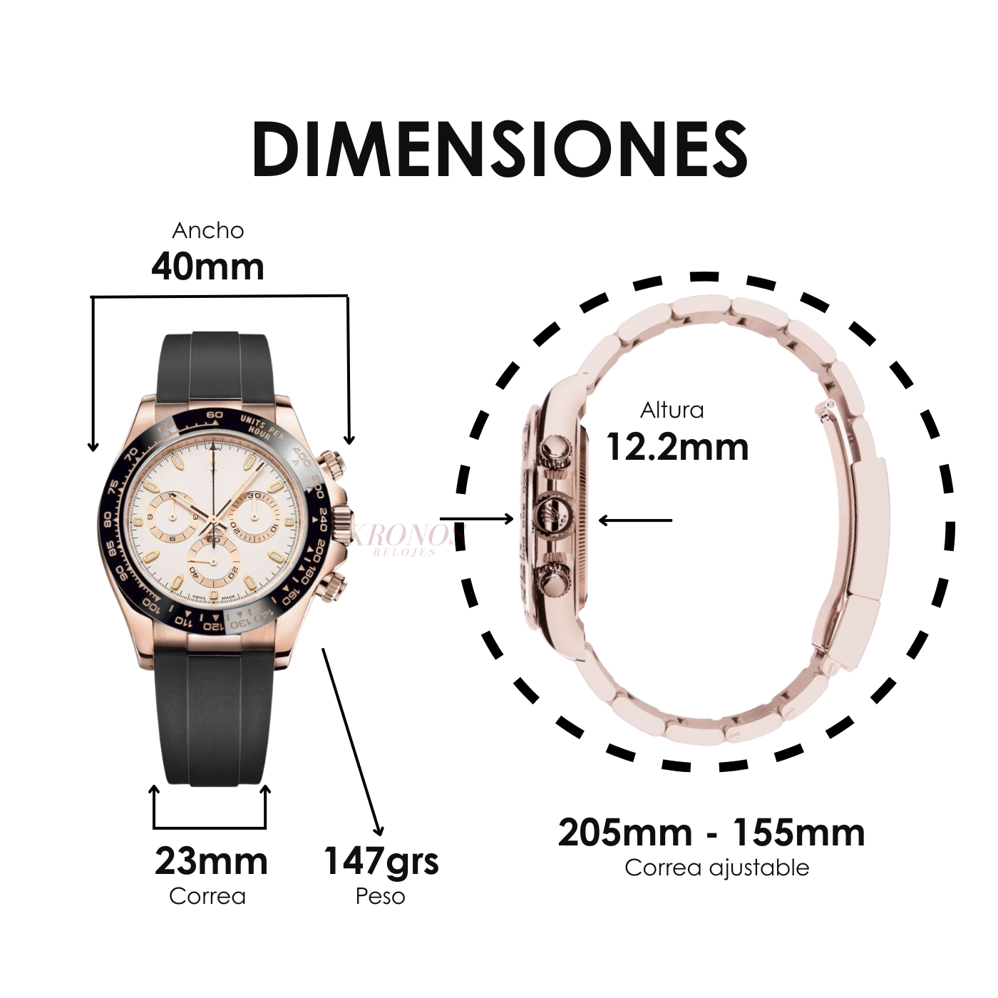 DAYTONA | WHITE & ROSE GOLD