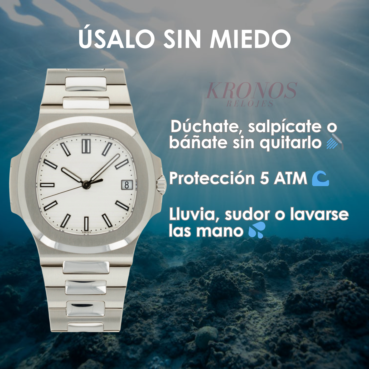 Nautilus Steel – White Dial