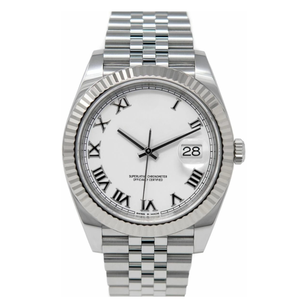 Datejust Oystersteel - White Roman Dial Jubilee