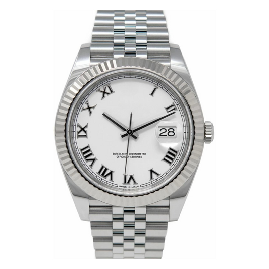 Datejust Oystersteel - White Roman Dial Jubilee