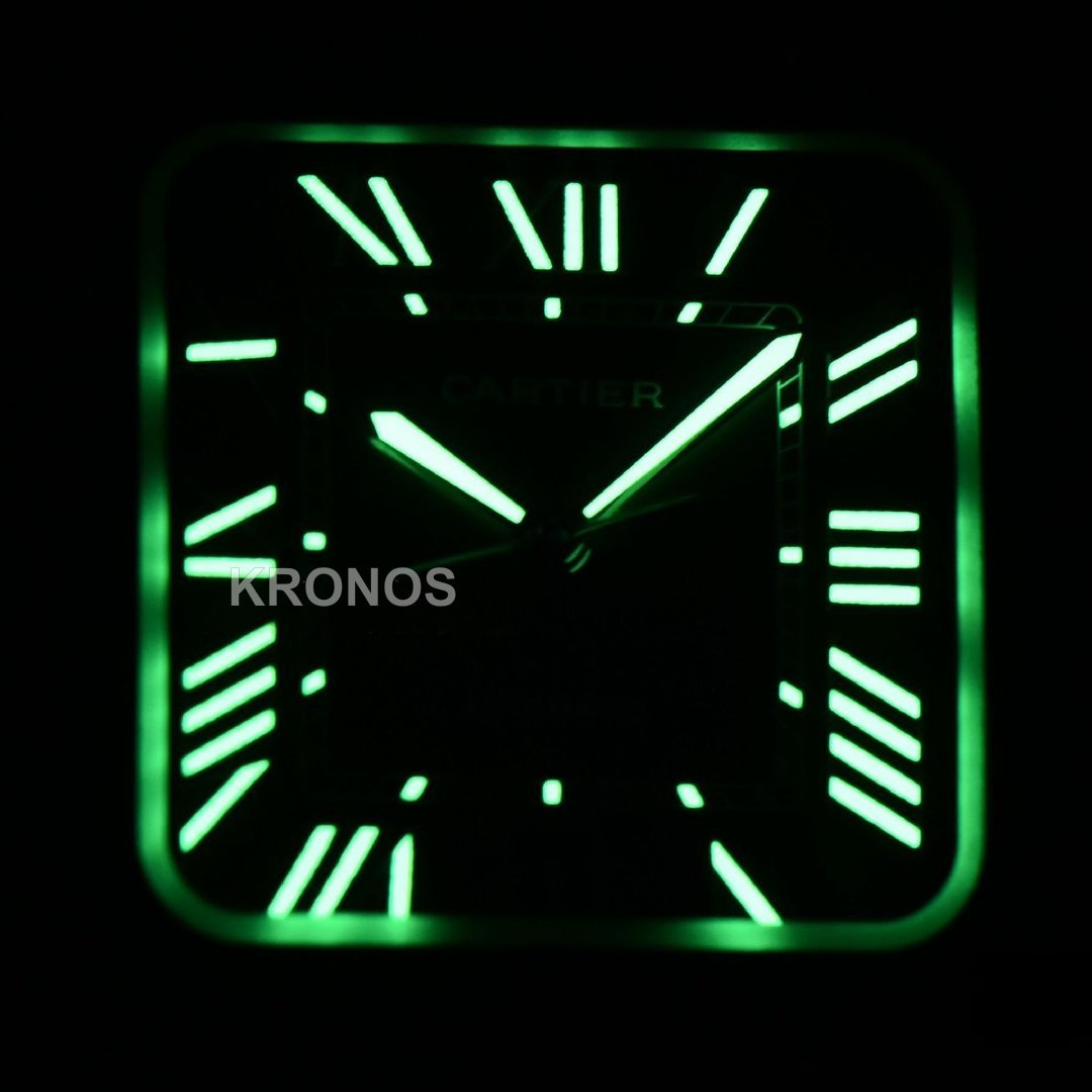 Santos XL 40mm Black Dial Black - Authentic Movement