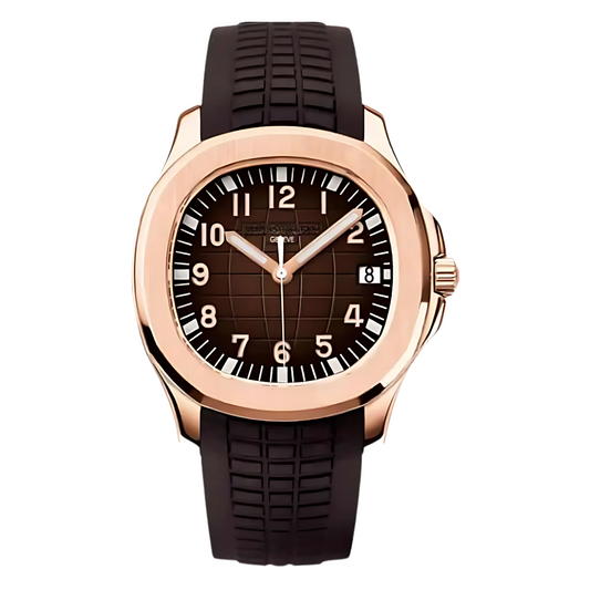 Aquanaut Rose Gold – Coffee Dial Rubber Strap