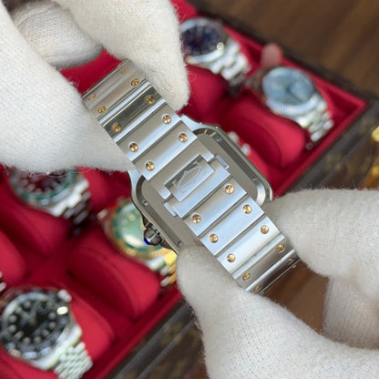 Santos Two-Tone – White Dial Cartier Type