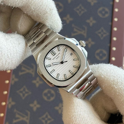 Nautilus Steel – White Dial Patek Type