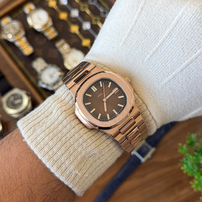 Nautilus Rose Gold – Chocolate Dial