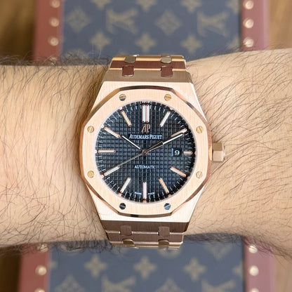 Royal Oak Rose Gold – Black Dial