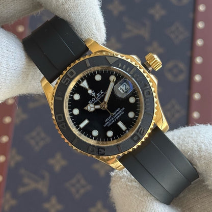 Yacht-Master Yellow Gold – Black Dial Oysterflex