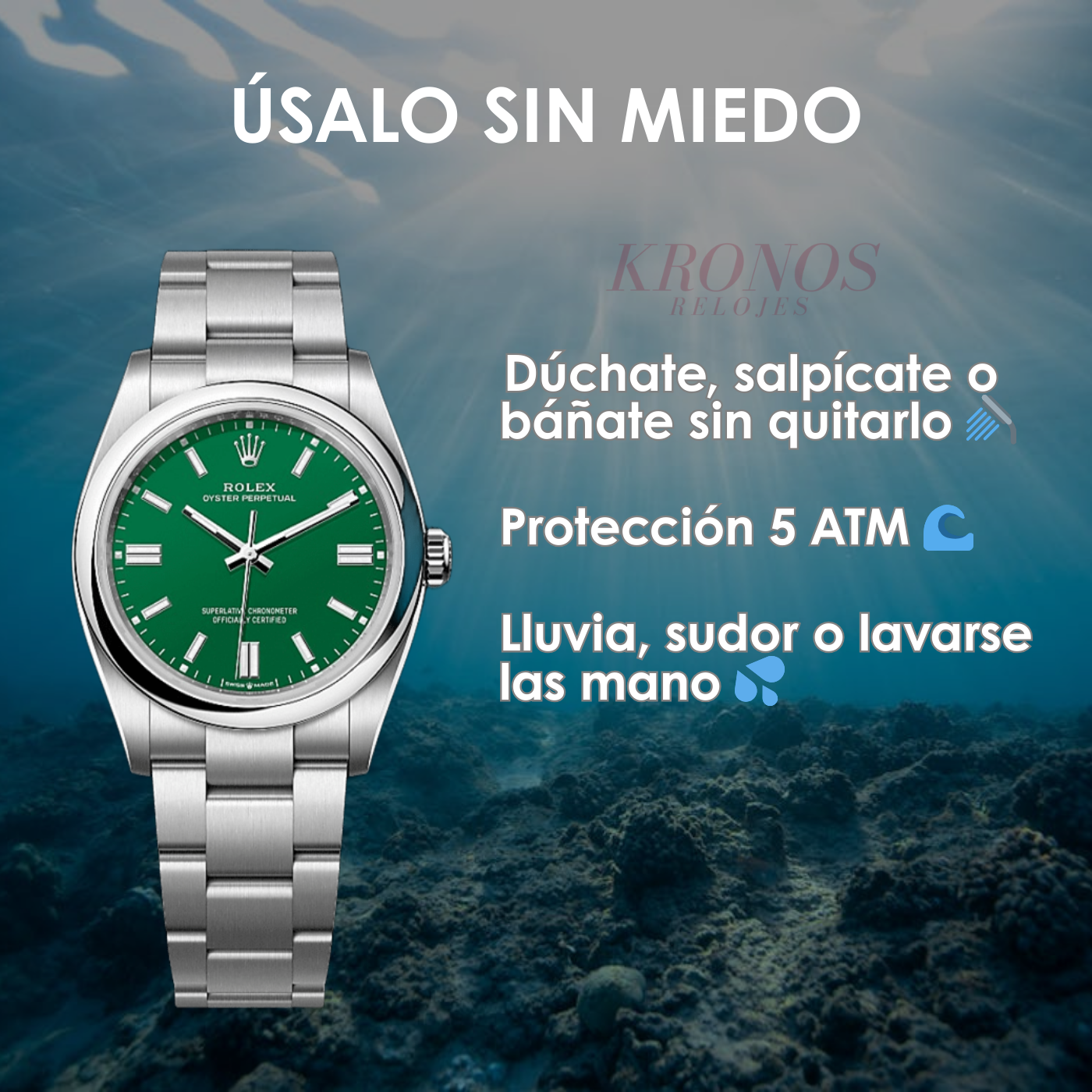 Oyster Perpetual Oystersteel - Green Dial Oyster