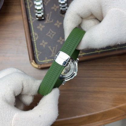 Aquanaut Steel – Green Dial Rubber Strap