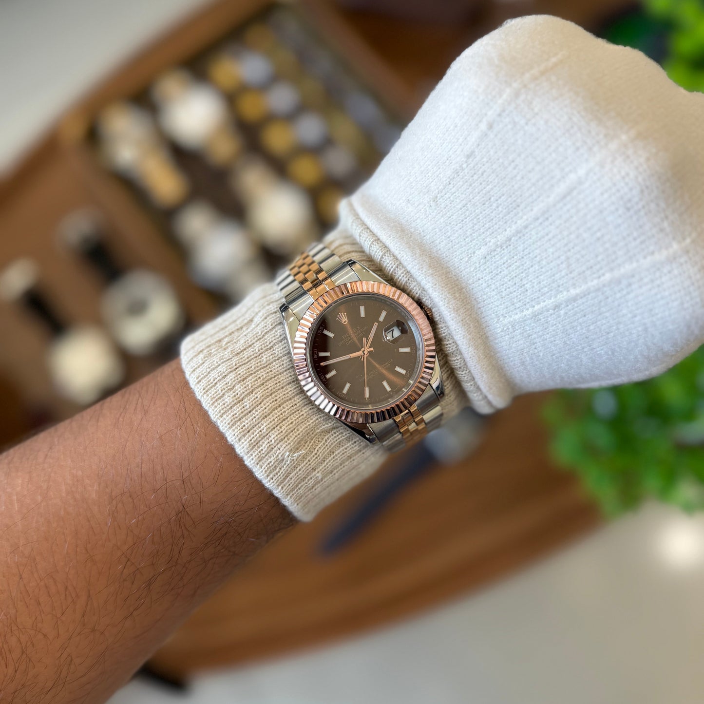 Datejust Rolesor Everose - Chocolate Dial Jubilee Type Rolex