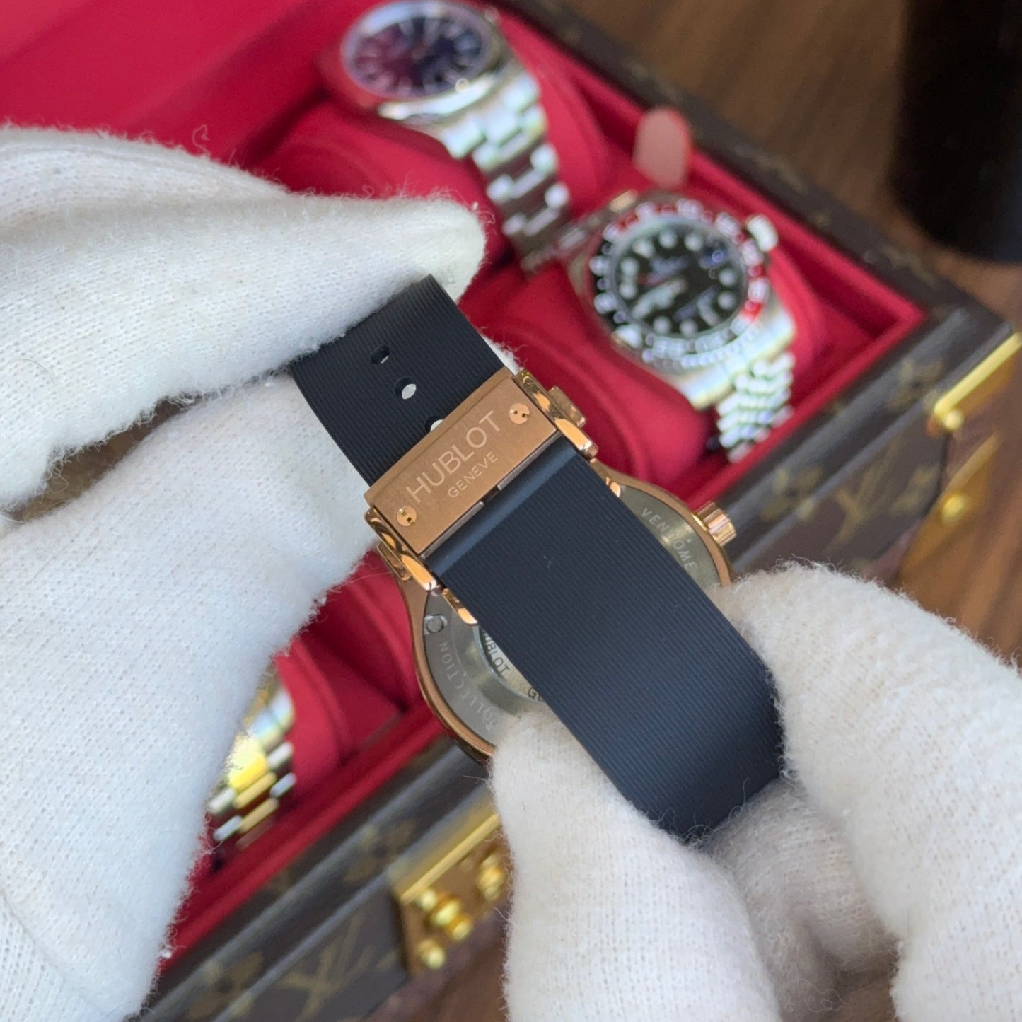 Classic Fusion King Gold – White Dial Rubber Strap Hublot Type