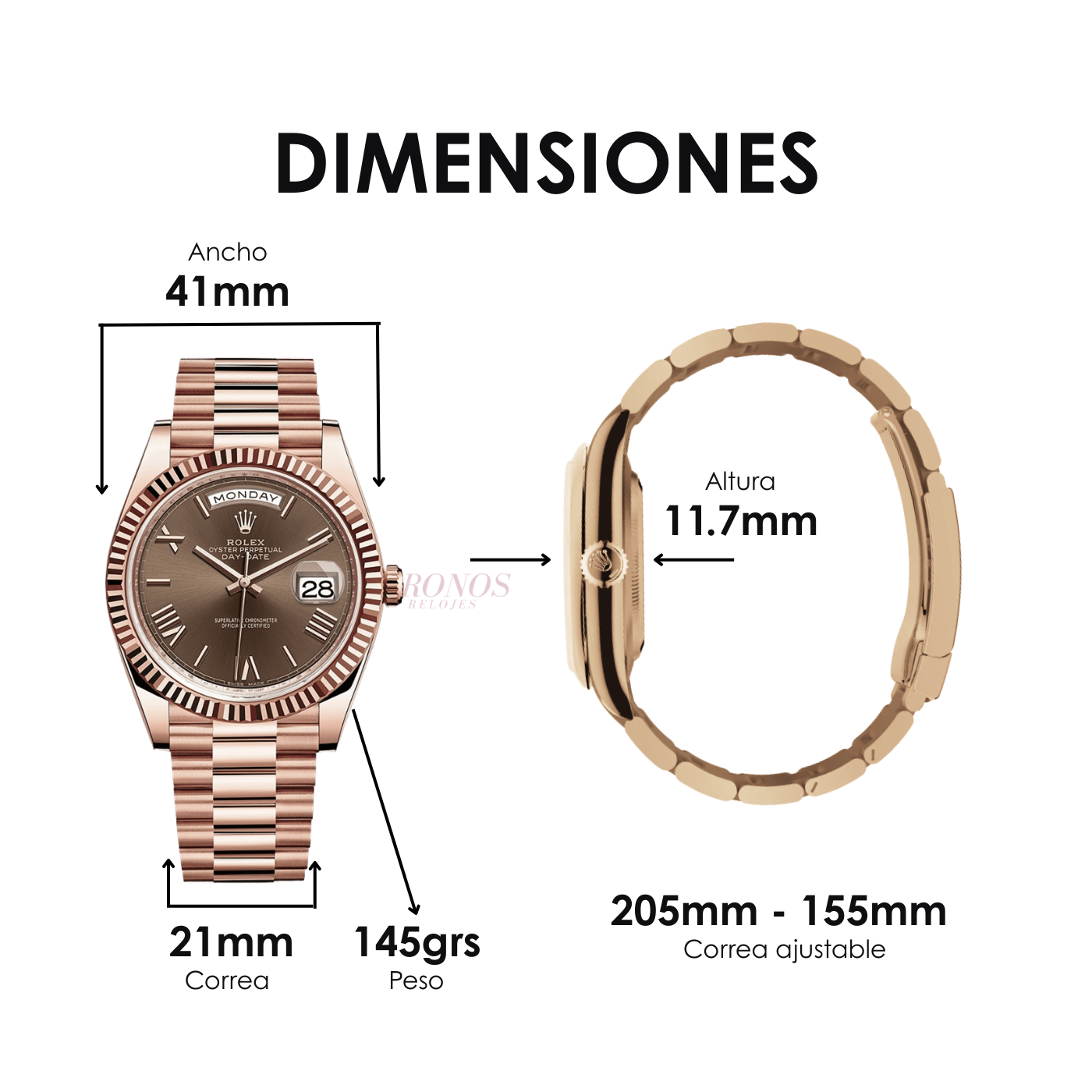 Day-Date Everose Gold – Chocolate Dial President Type Rolex