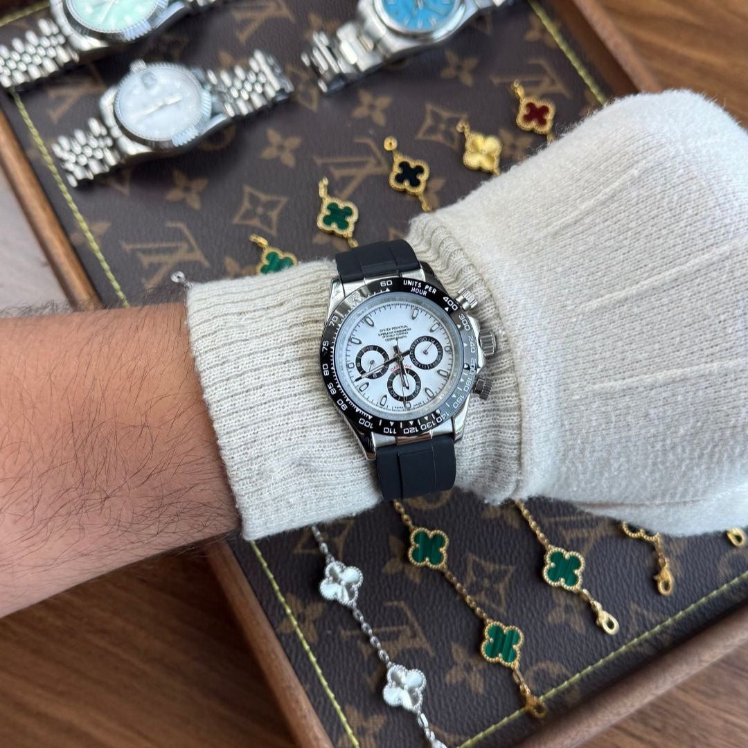 Daytona Oystersteel – White Dial Oysterflex