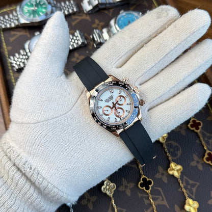 Daytona Everose Gold – White Dial Oysterflex