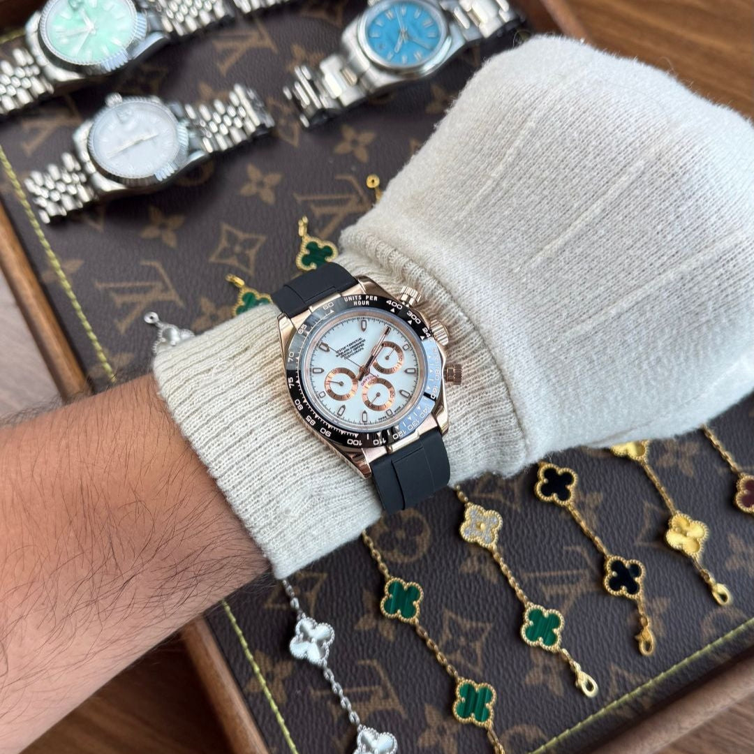 Daytona Everose Gold – White Dial Oysterflex