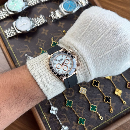 Daytona Everose Gold – White Dial Oysterflex