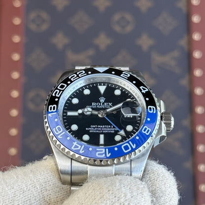 GMT-Master II "Batman" Oystersteel -  Black Dial Black & Blue Bezel Oyster