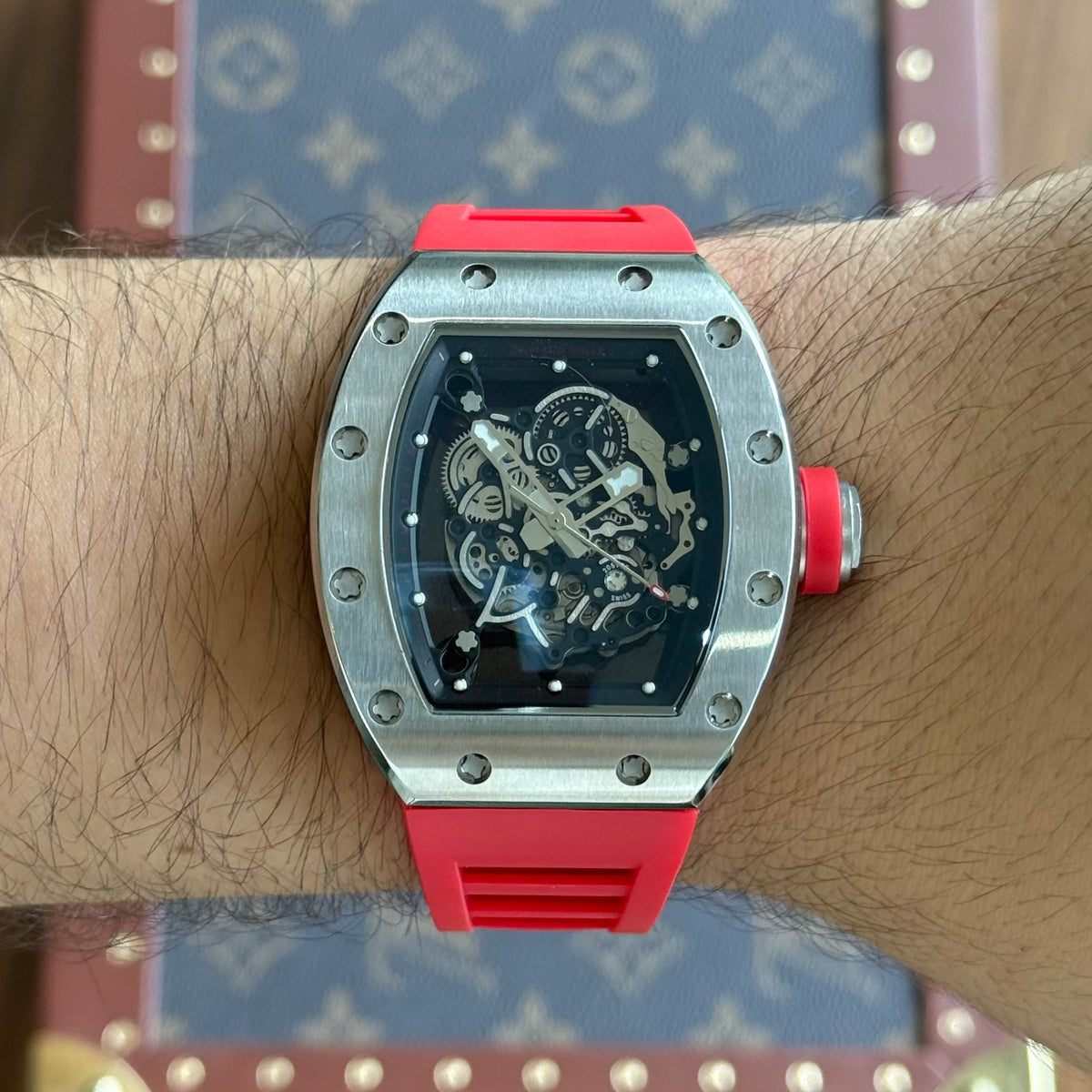 Rm035 Real Skeleton Dial Red