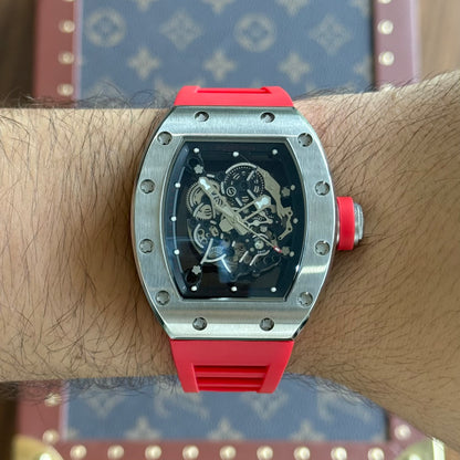Rm035 Real Skeleton Dial Red
