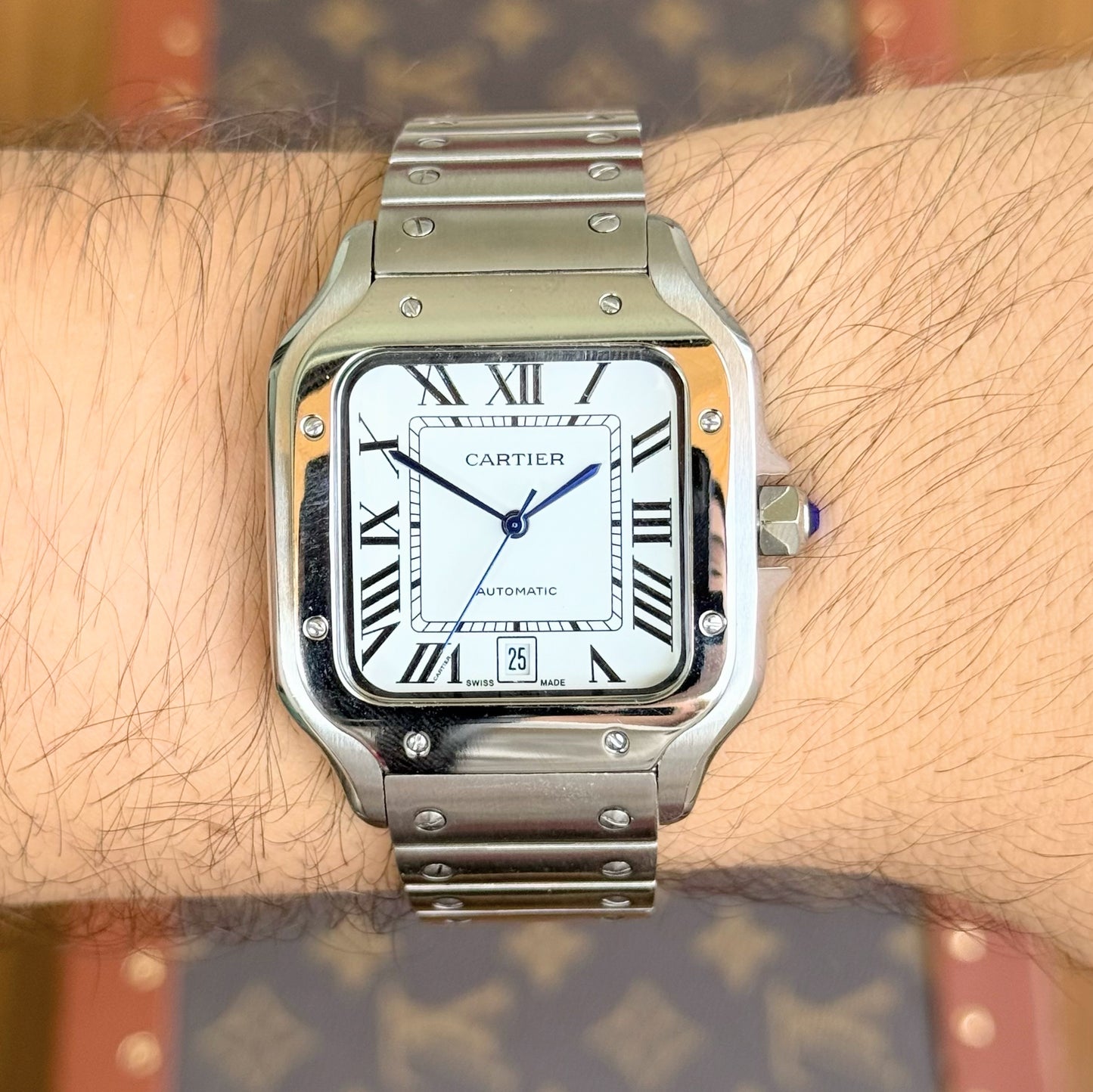 Santos Steel – White Dial