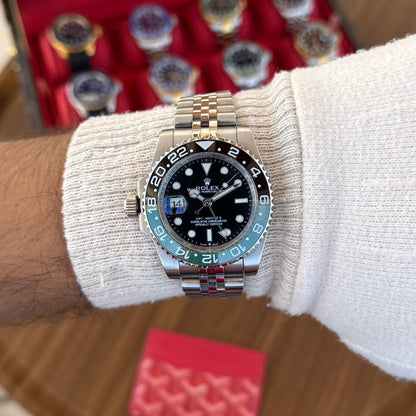 GMT-Master II "Sprite" Oystersteel - Black Dial Black & Green Bezel Jubilee Type Rolex