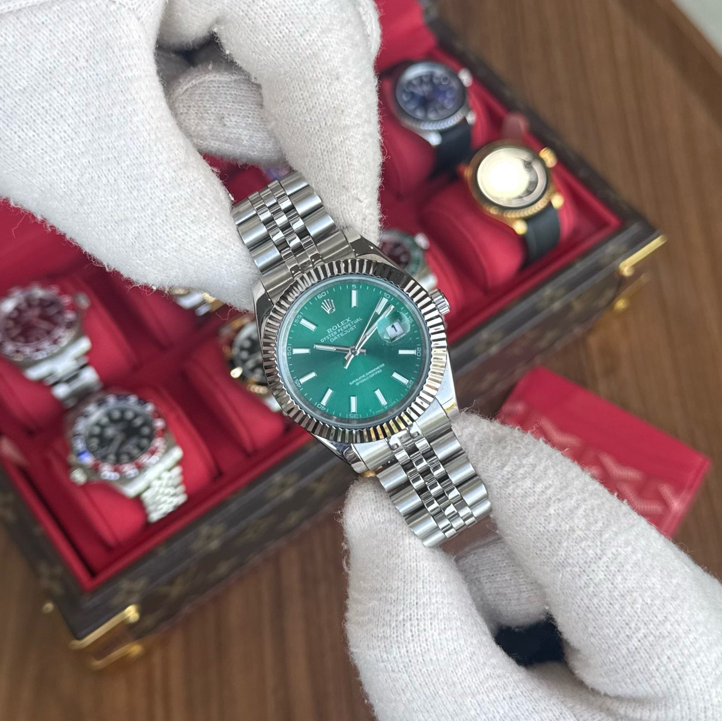 Datejust Oystersteel - Green Dial Jubilee Rolex Type