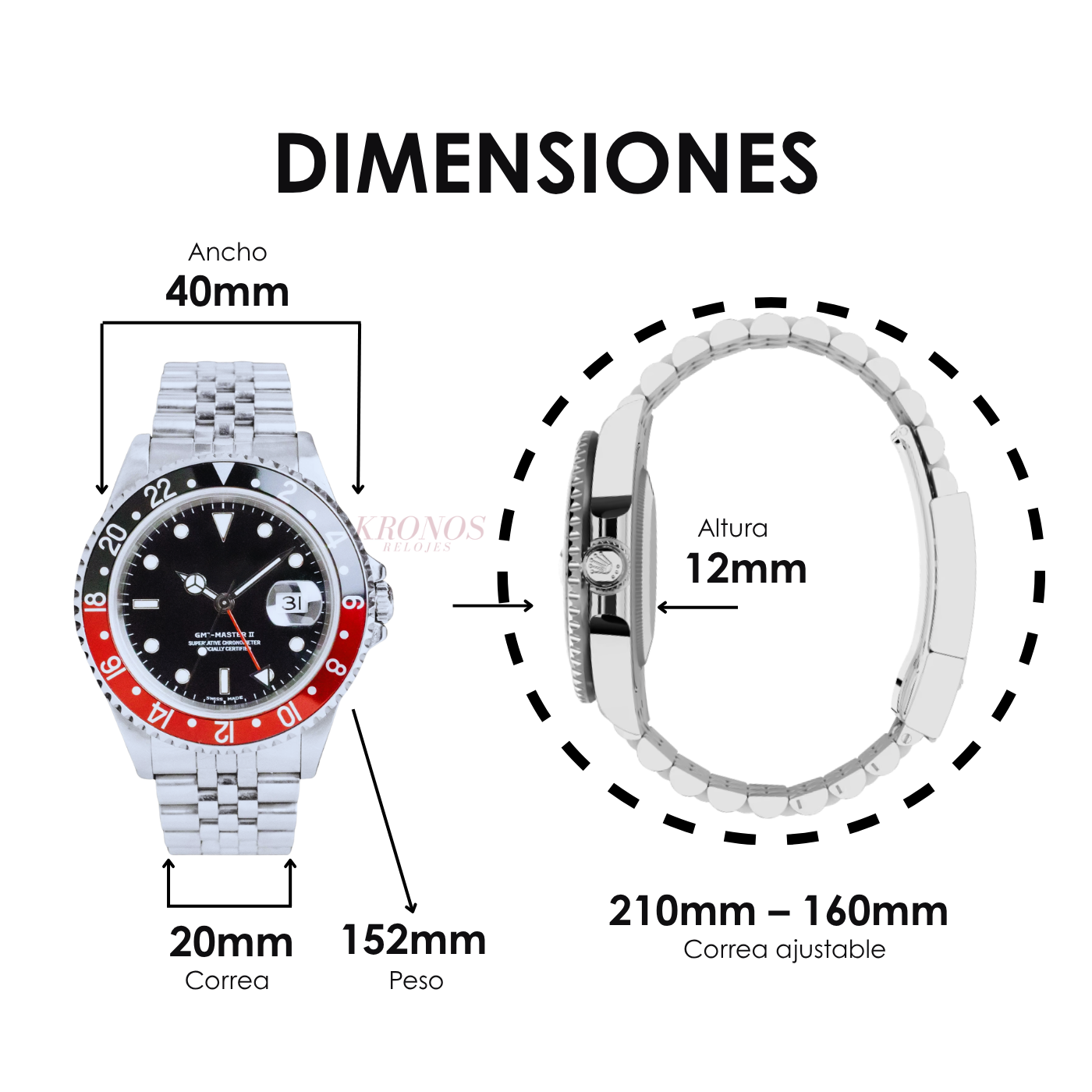 GMT-Master II "Coke" Oystersteel -  Black Dial Black & Red Bezel Jubilee