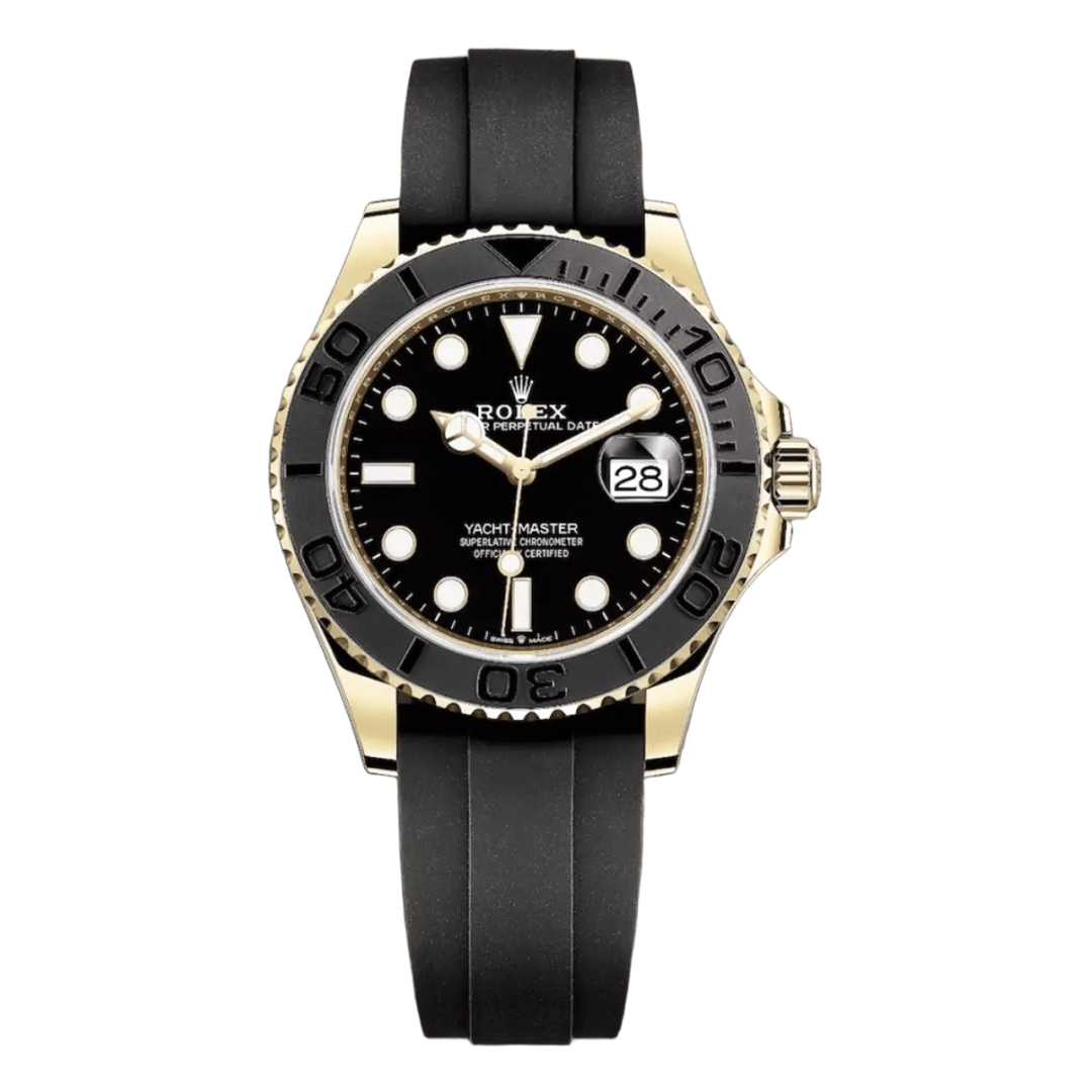 Yacht-Master Yellow Gold – Black Dial Oysterflex Tipo Rolex