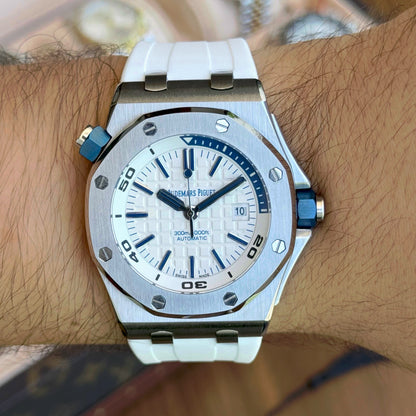 Royal Oak Offshore steel – White Dial Rubber Strap Type AP