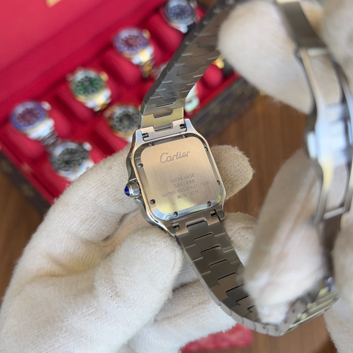 Santos Steel – Blue Dial Cartier Type