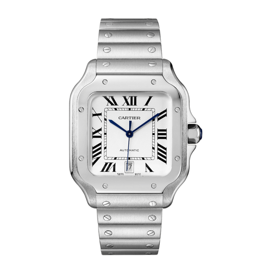 Santos Steel – White Dial Tipo Cartier