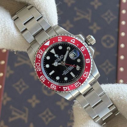 GMT-Master II Oystersteel – Black Dial Cherry Bezel Oyster Date