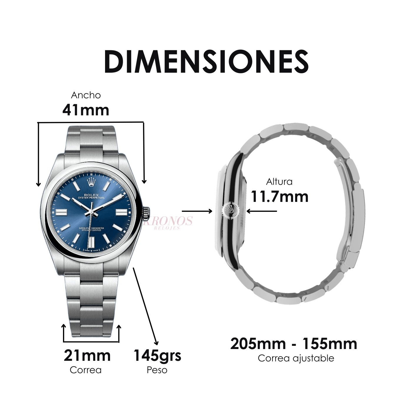 Oyster Perpetual Oystersteel - Blue Dial Oyster Type Rolex