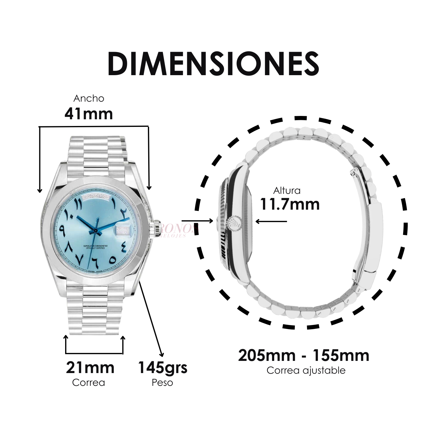 Day-Date Oystersteel – Tiffany Arabic Dial President