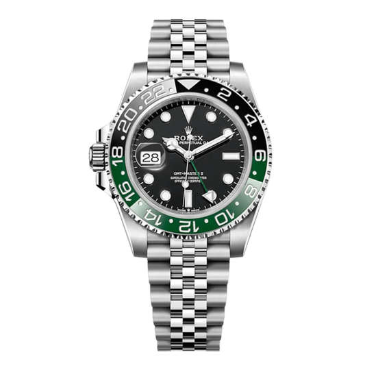 GMT-Master II "Sprite" Oystersteel - Black Dial Black & Green Bezel Jubilee Type Rolex