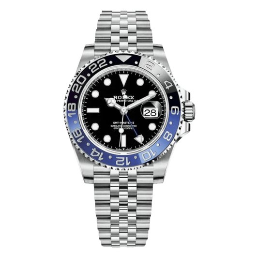 GMT-Master II "Batgirl" Oystersteel - Black Dial Blue & Black Bezel Jubilee Type Rolex
