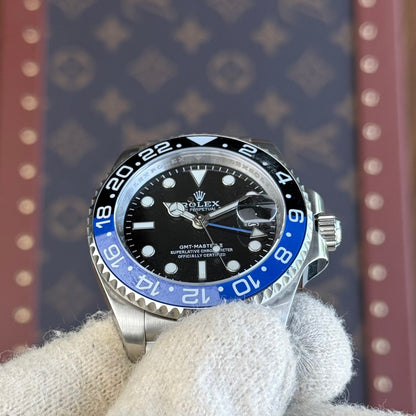 GMT-Master II "Batgirl" Oystersteel -  Black Dial Blue & Black Bezel Jubilee