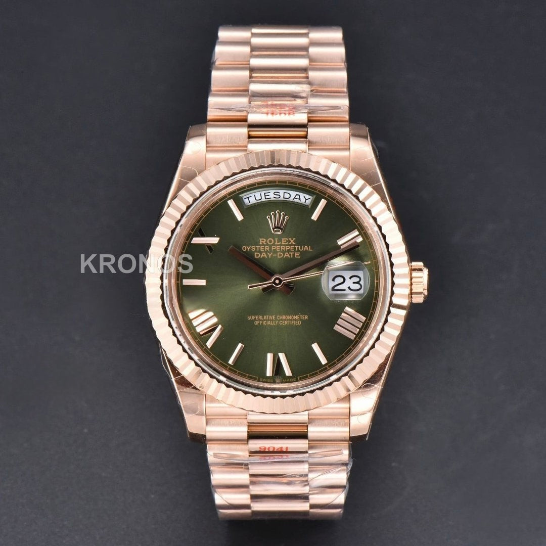 Daydate 40mm Green Dial Roma Marker - Authentic Movement