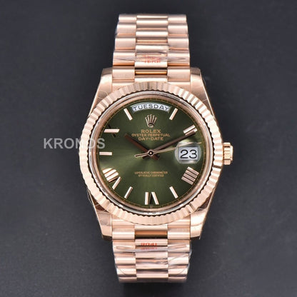 Daydate 40mm Green Dial Roma Marker - Authentic Movement
